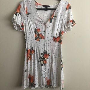Orange and Polka Dot Dress